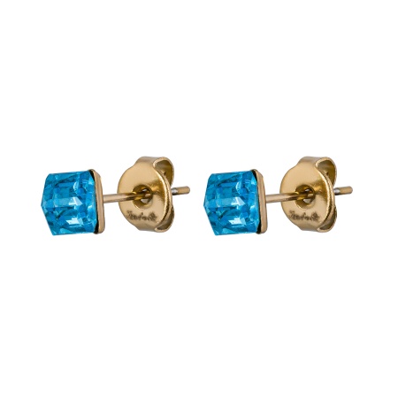 Пусеты Fiore Luna,  Aquamarine, SWE2127/1 A G